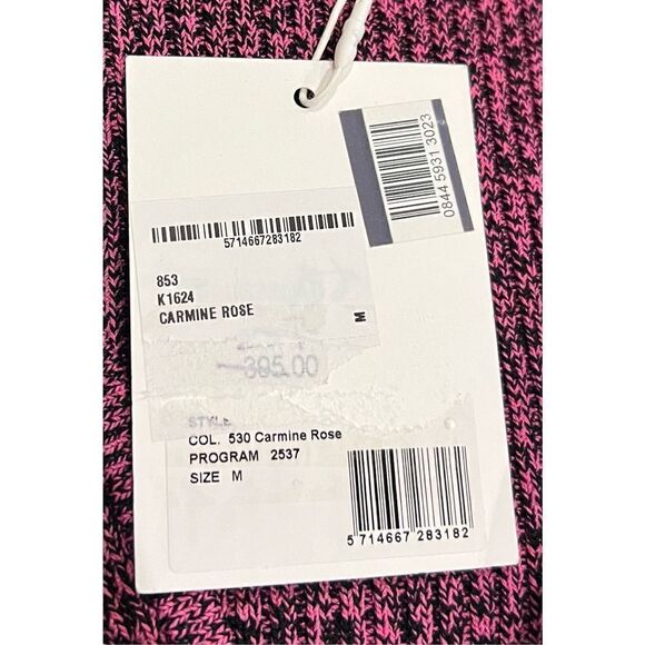 GANNI Puff-Sleeved Mini Dress in Carmine Rose NWT Size Medium - Picture 16 of 16